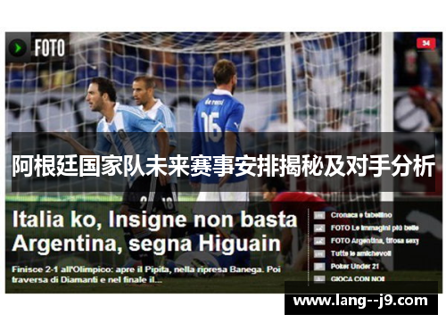 阿根廷国家队未来赛事安排揭秘及对手分析
